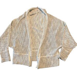Free people cream gray motions knit‎ cardigan sweater boho XS classic $98